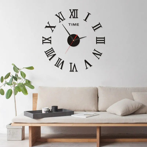 Modern Roman Mirror Wall Clock